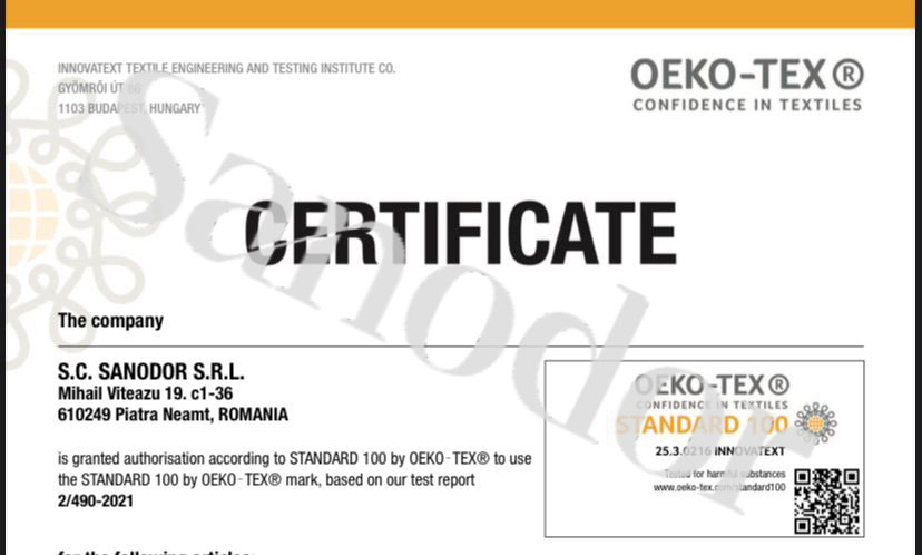 Oeko-tex certification